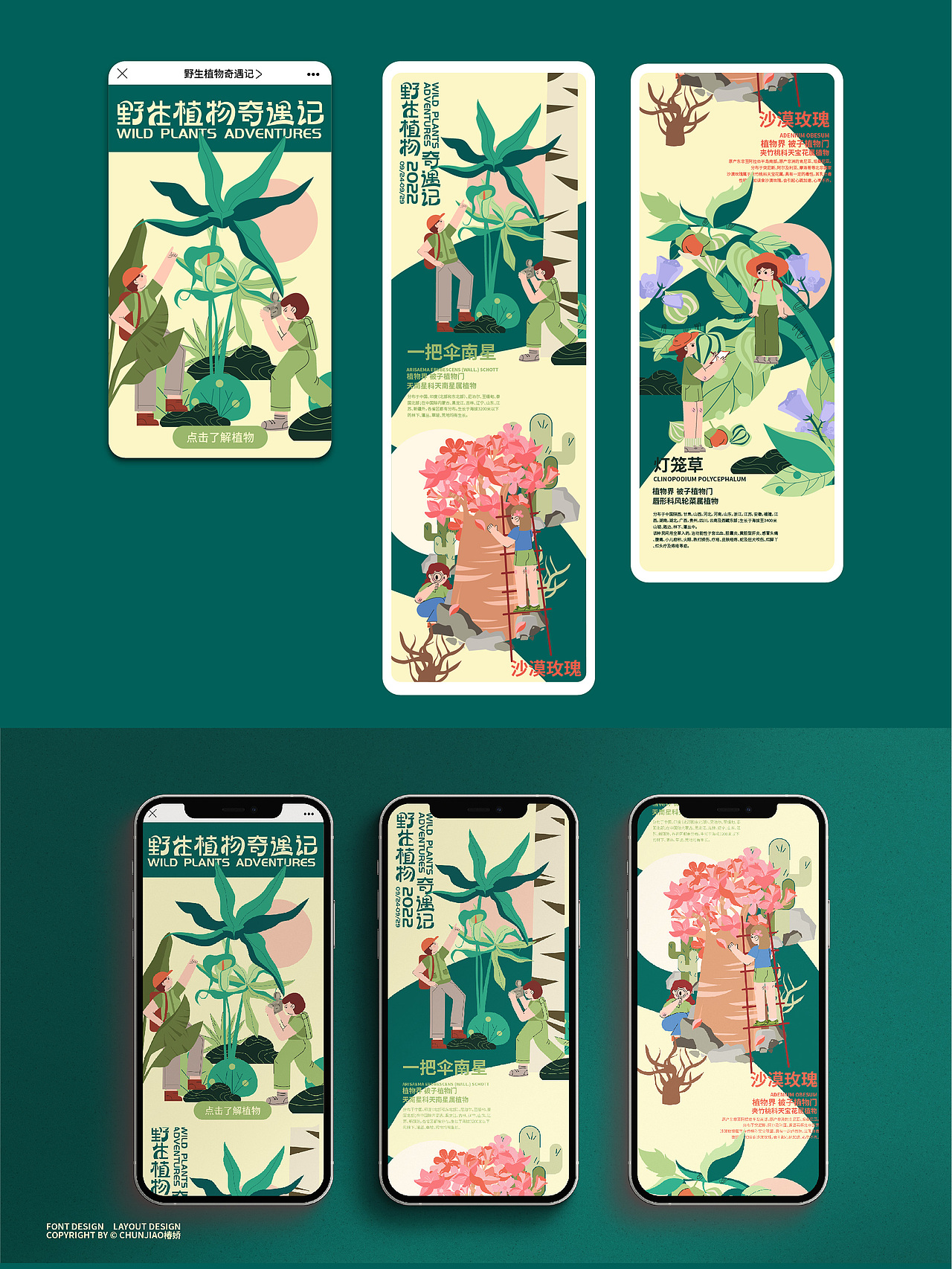 野生植物奇遇记(图ZMzIzMTkzMDY4) - 海报 - 站酷设计师椿娇啊原创素材 - 站酷ZCOOL