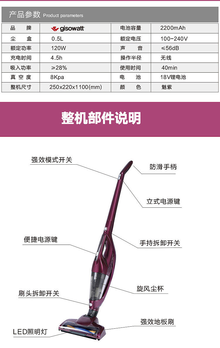 《客户案例》家用电器吸尘器主推款详情页