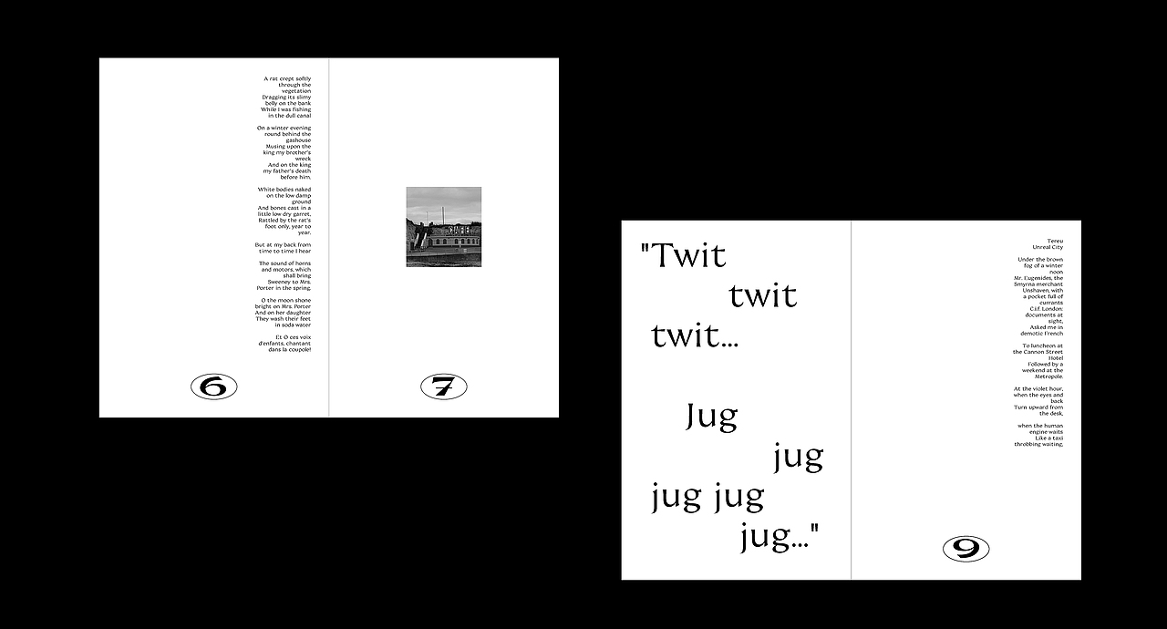 诗集排版设计：《荒原》（图ZMjI3MTAxNDMy） - 书籍/画册 - 站酷设计师管墨含原创素材 - 站酷ZCOOL