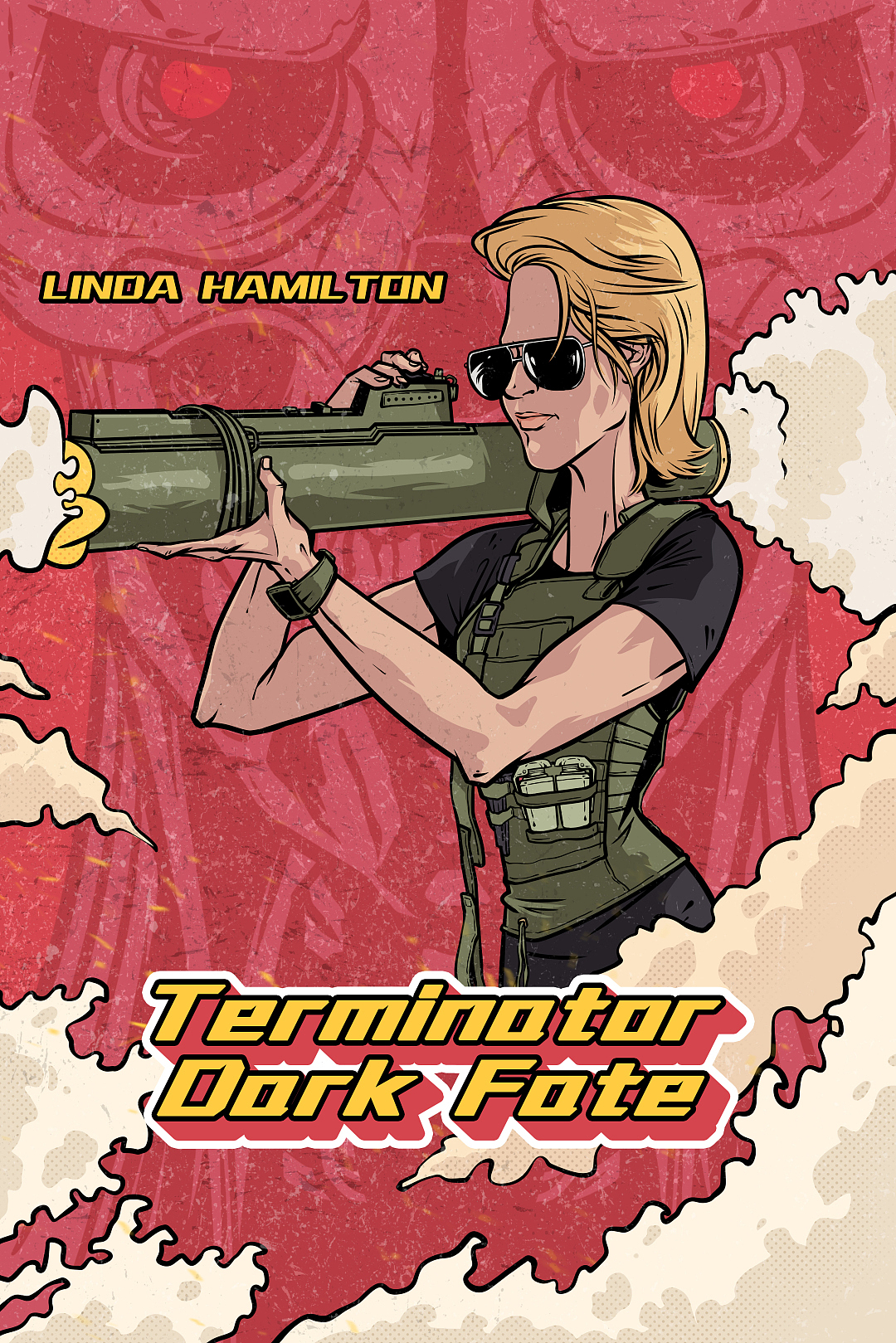 《终结者：黑暗命运》（暂译）同人插画海报（图ZMTc3OTYzNzUy） - 商业插画 - 站酷设计师美术工人CHANG原创素材 - 站酷ZCOOL