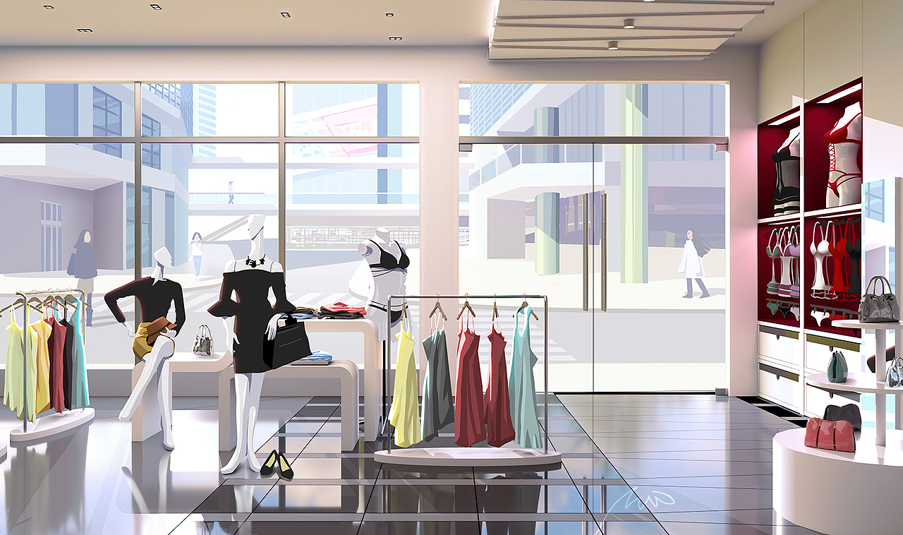 服装店（图ZMTc4OTU3NTA4） - 商业插画 - 站酷设计师mars_m原创素材 - 站酷ZCOOL
