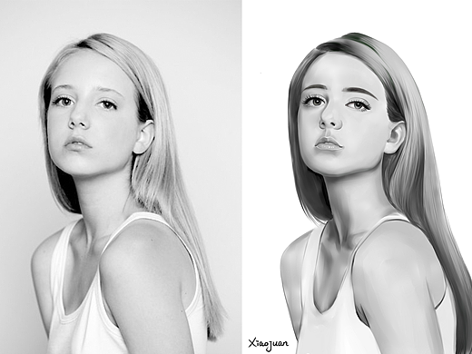 黑白头像练习二