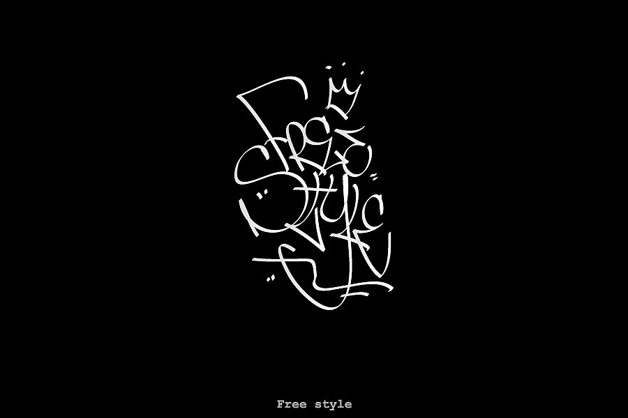 手写涂鸦签名字体handstyle
