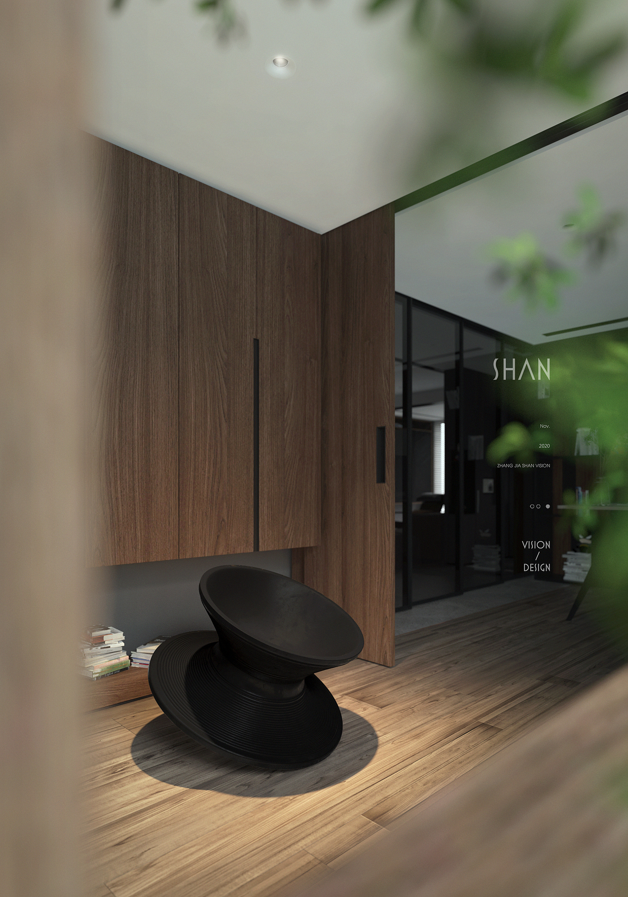 SHAN丨暗调系单身住宅设计及效果表现（图ZMjM0NjUwOTIw） - 家装设计 - 站酷设计师聿亘丨SHAN原创素材 - 站酷ZCOOL