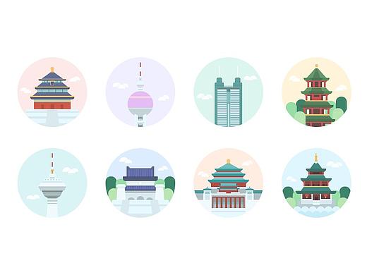 10分钟搞定扁平风建筑小插画儿