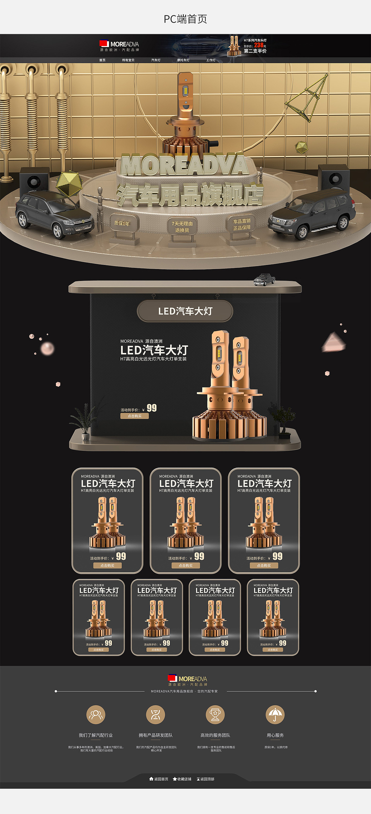 斯特汽车头灯项目 PC首页和无线端详情页 主图附图（图ZMTUxNzQ0NTM2） - 电商 - 站酷设计师黄浩瀚原创素材 - 站酷ZCOOL