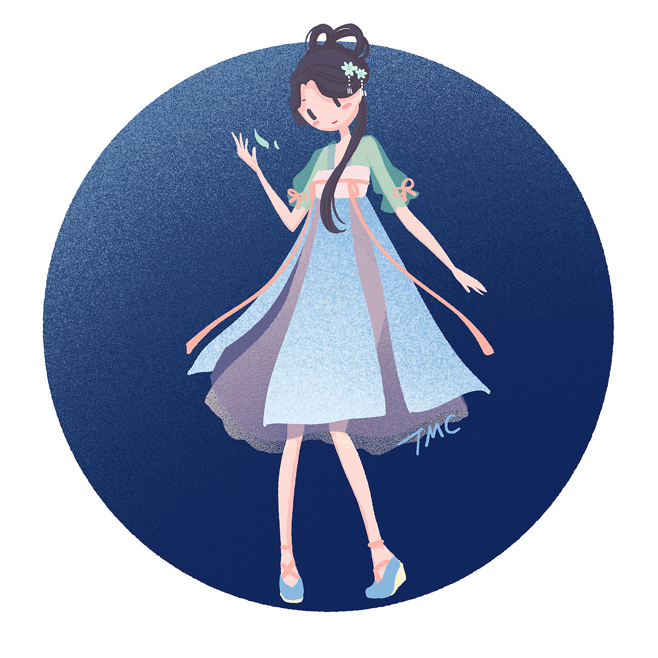 随手涂的扁平少女练笔（图ZMTIyNTc5MTI0） - 商业插画 - 站酷设计师猫猫大人原创素材 - 站酷ZCOOL