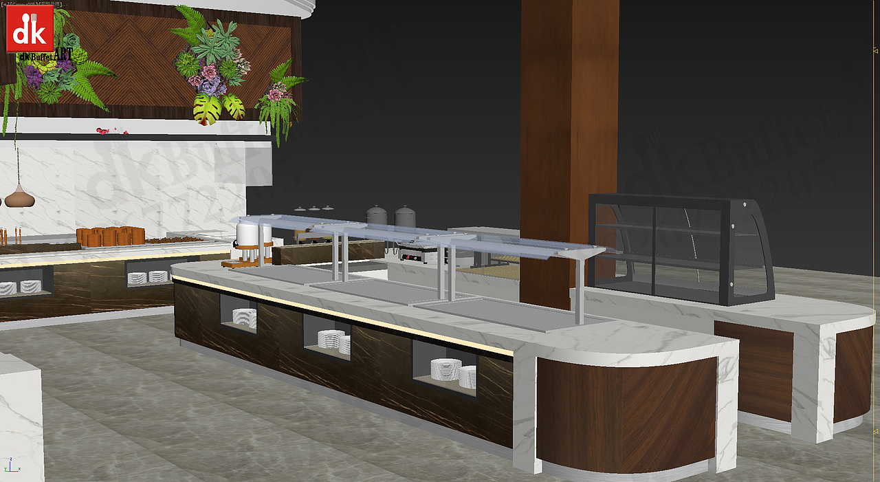 酒店自助餐保温台 移动布菲台设计图片 保温取餐台厂家