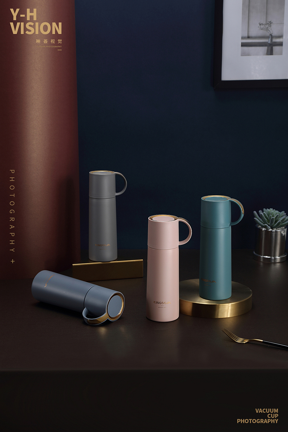 暗调轻奢风保温杯拍摄 |映荟视觉