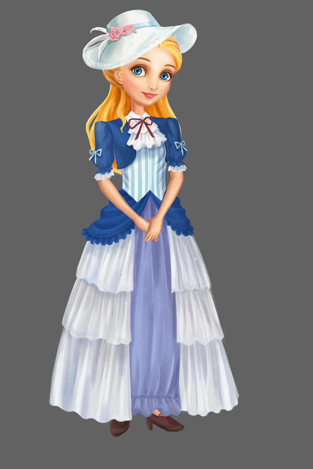 各种美美的裙子~换装游戏 欧美Q版角色设计