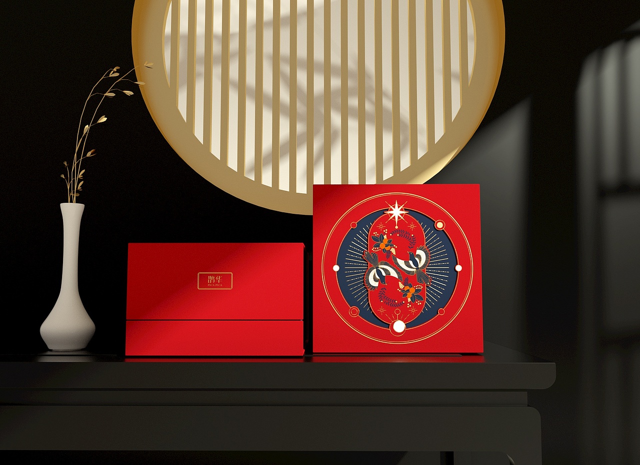 「鹊华」中式糕点礼盒包装设计