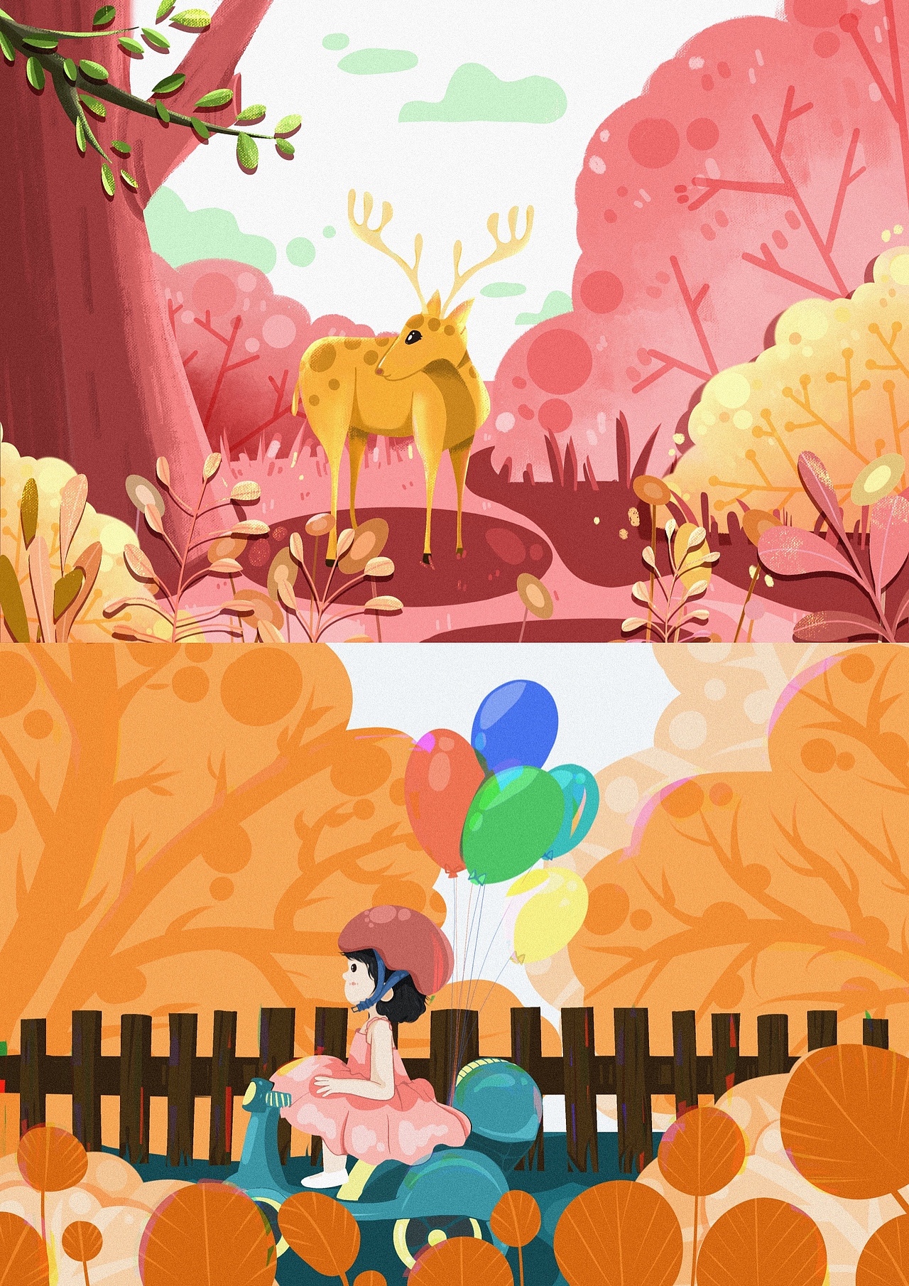 插画系列作品集【五彩斑斓的梦】_姜姜画画-站酷zcool