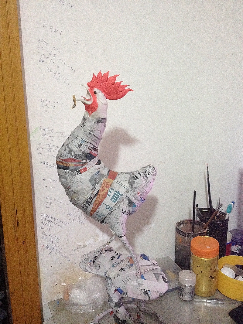 贺加贵面塑软陶(雄鸡)