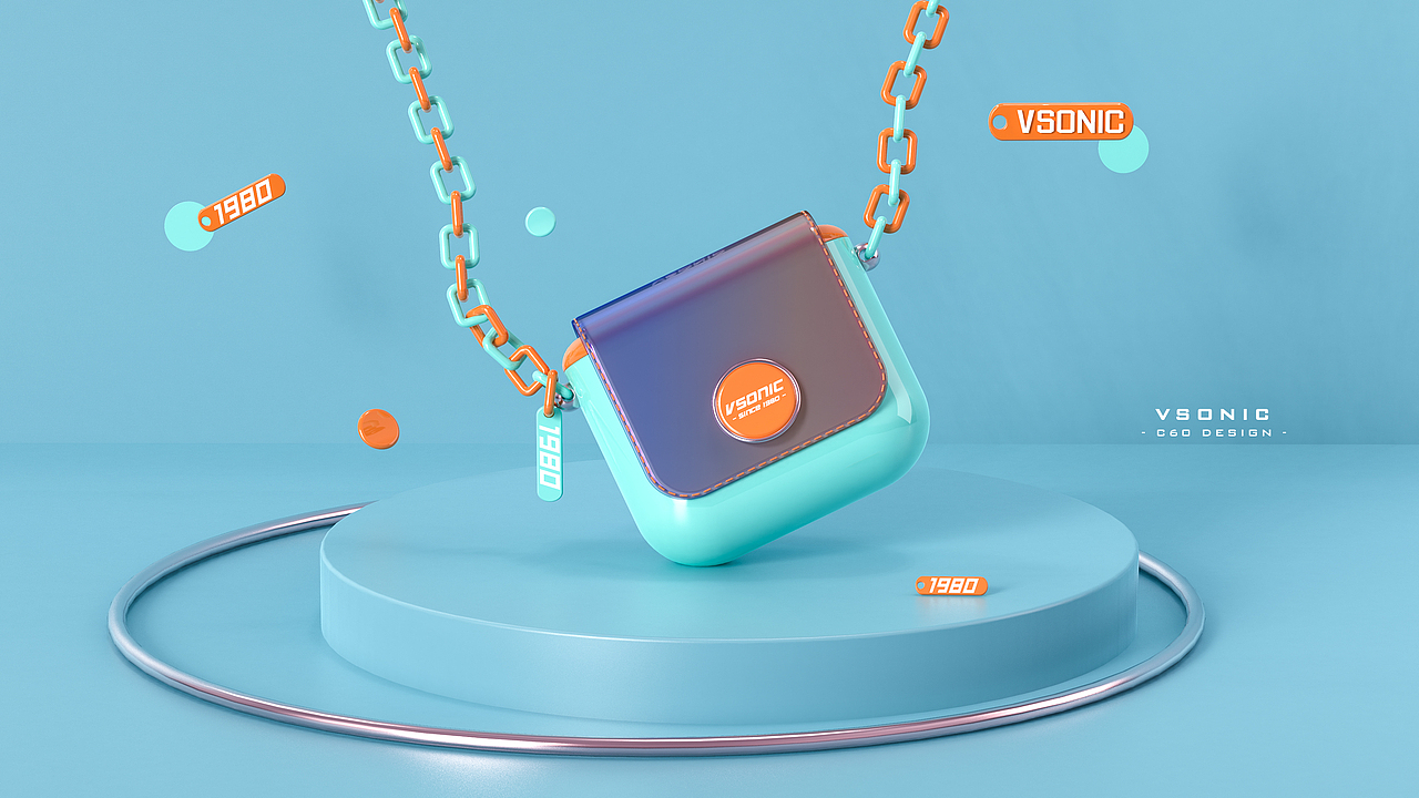 vsonic tws耳机 潮流鬼马风|工业/产品|电子产品|橘子绵绵冰_原创作品