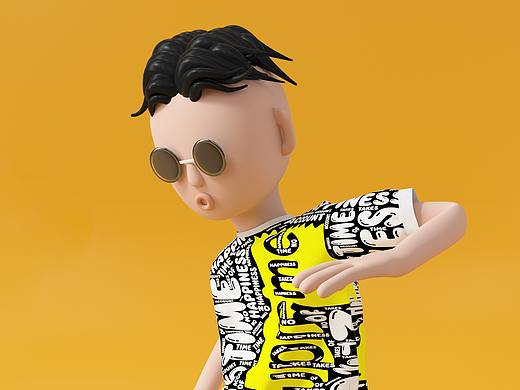 C4D     MD布料  卡通人物