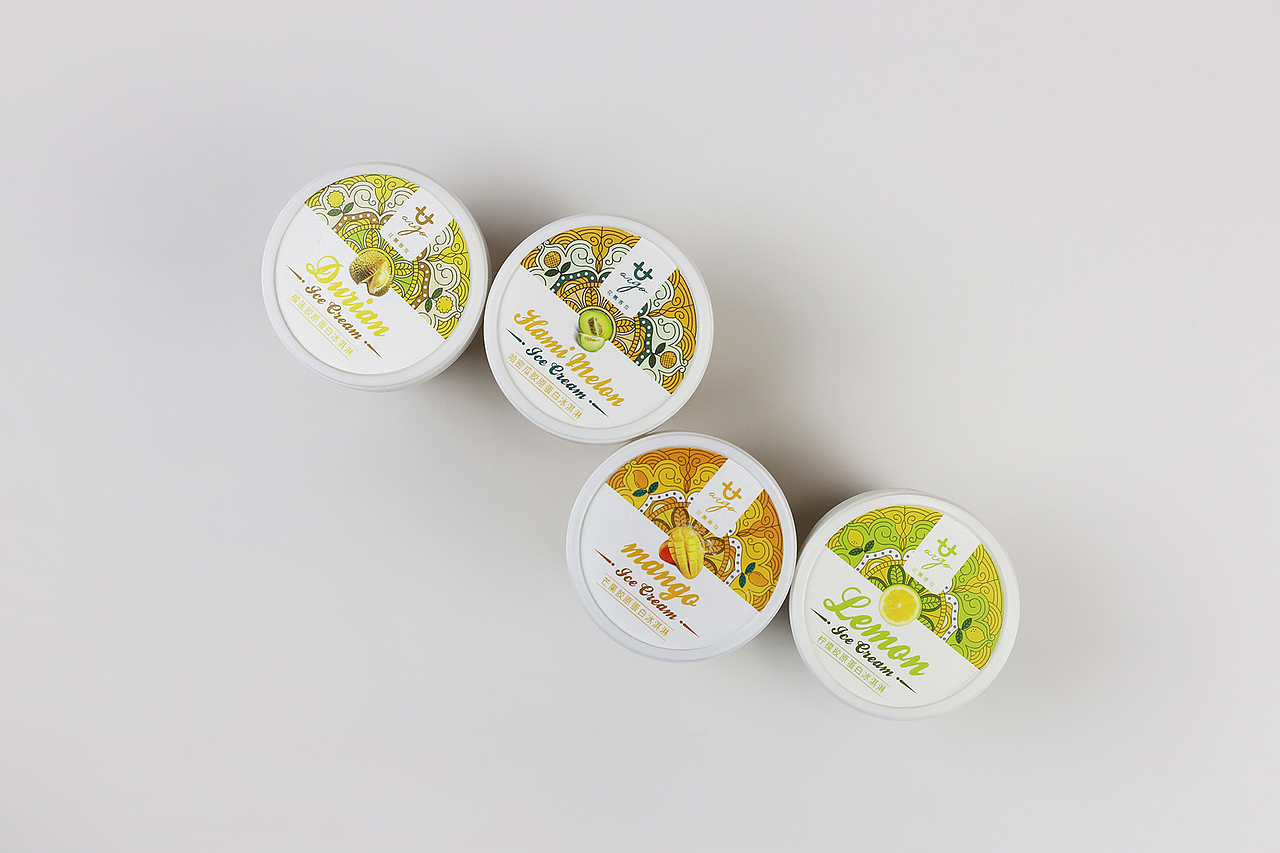 一组冰淇淋外包装设计