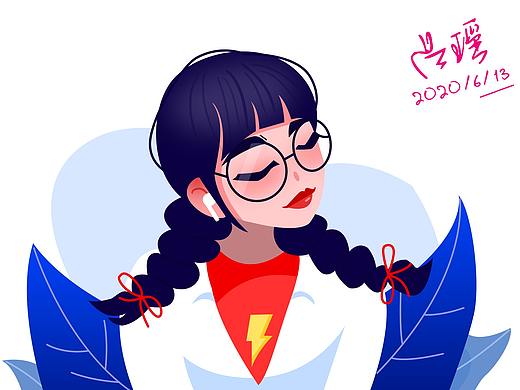思考的女生
