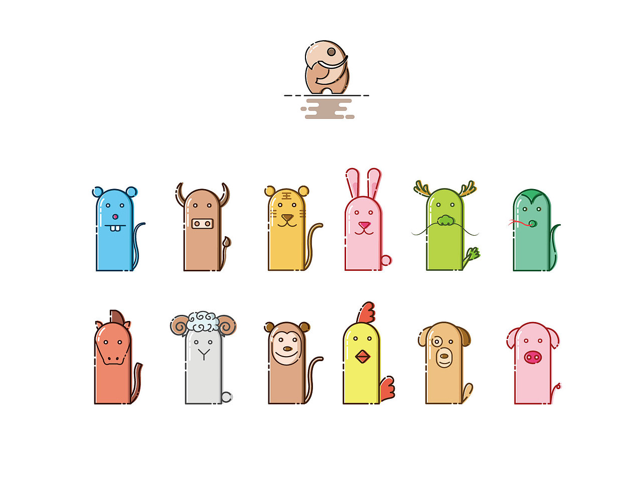 十二生肖（图ZNzg4NTkyODA=） - 图标 - 站酷设计师kyouda原创素材 - 站酷ZCOOL