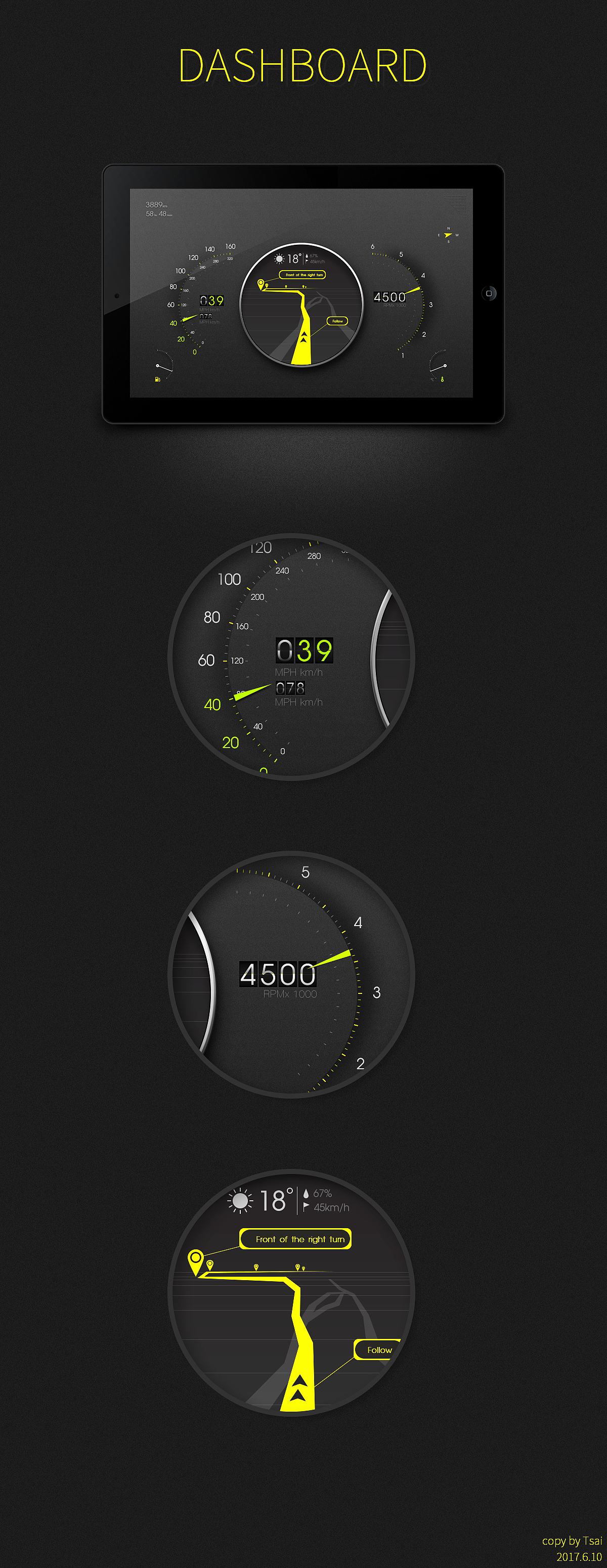 仪表盘-临摹作品（图ZODI1Mjk2Njg=） - 软件界面 - 站酷设计师Bridget_Tsai原创素材 - 站酷ZCOOL