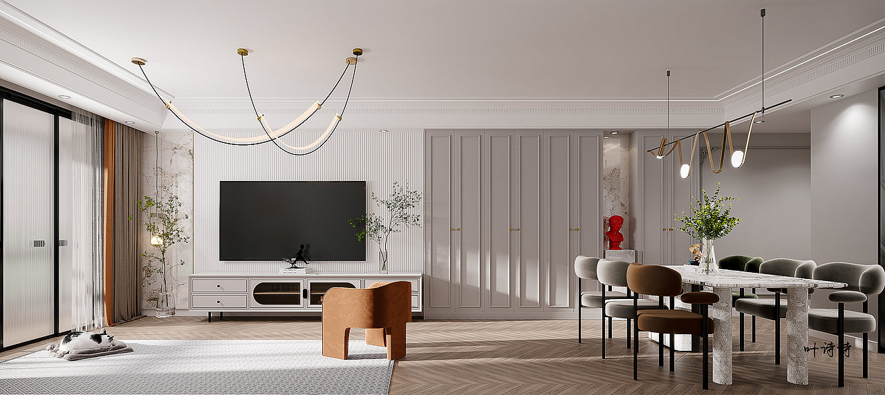 现代轻奢融入法式风格，浪漫且有仪式感的家