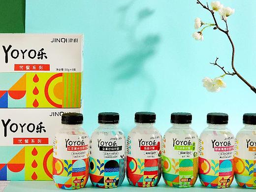 平面-孟菲斯风代餐粉包装网红摇摇瓶几何色彩时尚撞色