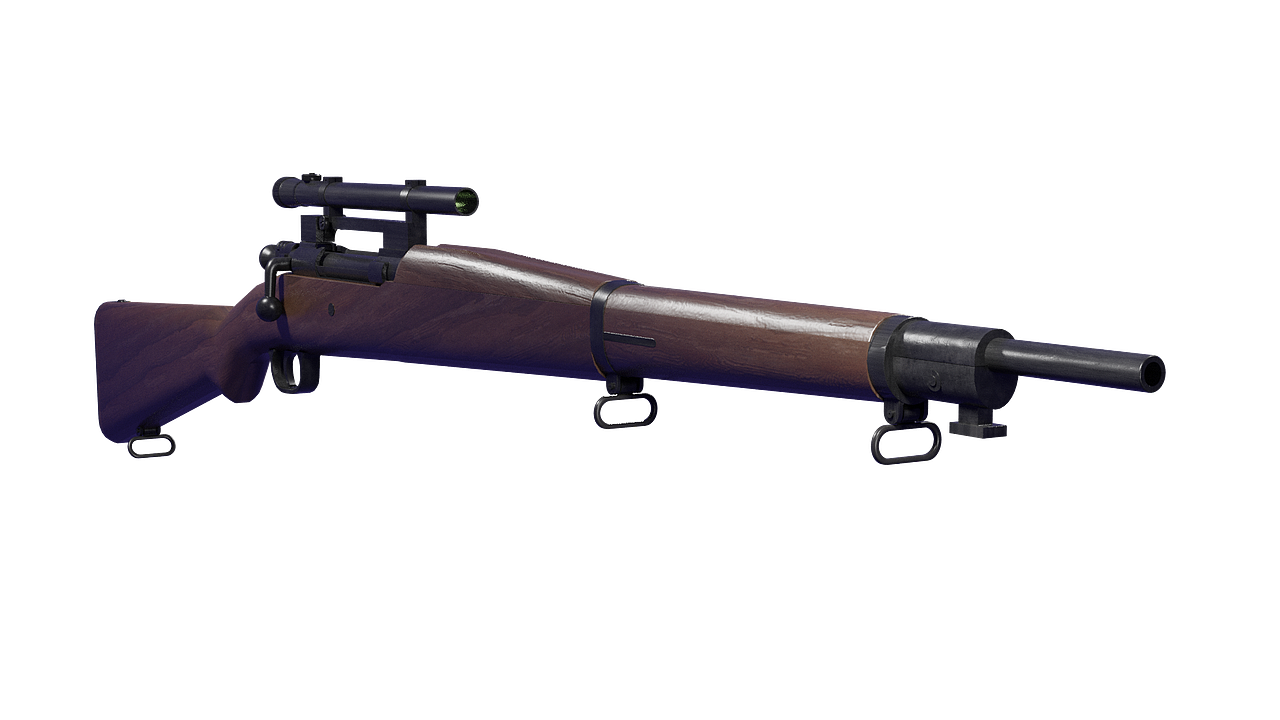 素材二战美军步兵武器blender模型合集