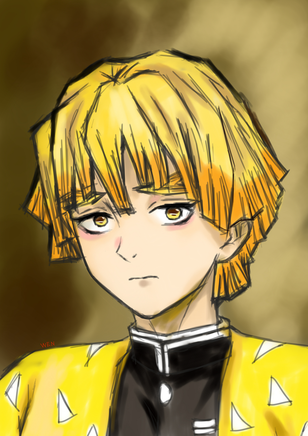 我妻善逸|动漫|其他动漫|丧尸杨明明_原创作品-站酷zcool