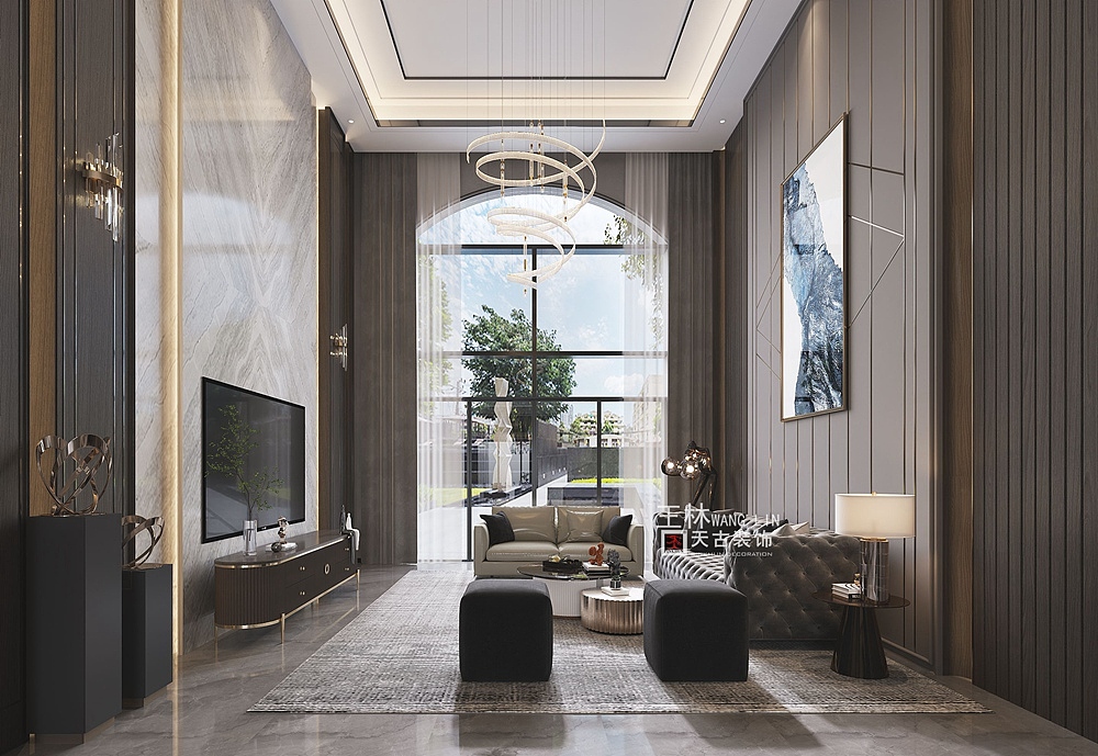 恒大麓山湖双拼别墅装修,大渡口别墅装修