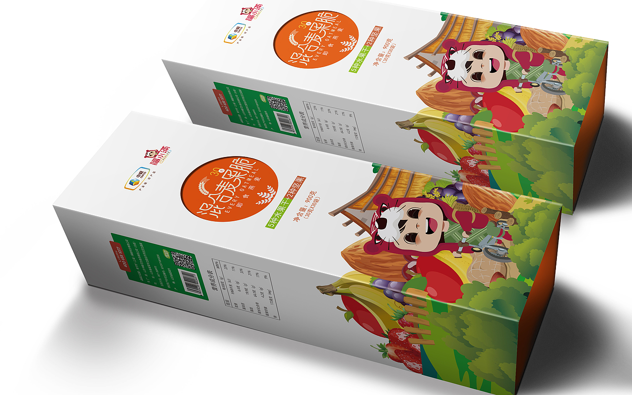中粮集团福小满品牌燕麦包装设计（图ZMTY2ODc5NDk2） - 包装 - 站酷设计师千方百计品牌设计原创素材 - 站酷ZCOOL