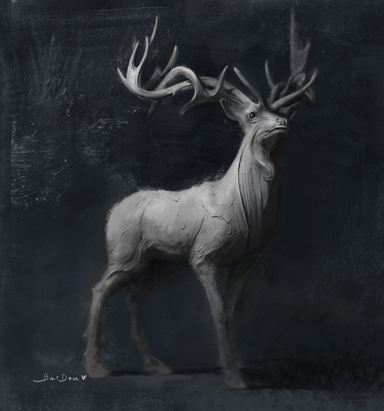 鹿|插画|艺术插画|白豆_ - 原创作品 - 站酷 (zcool)