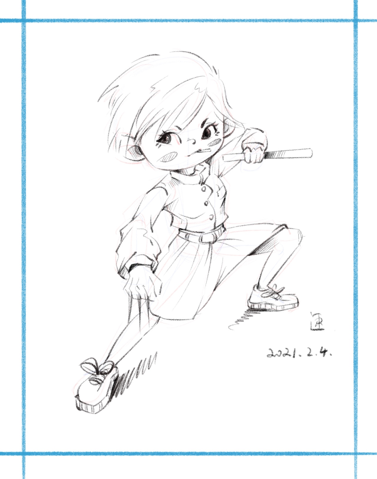 儿童人物动态速写