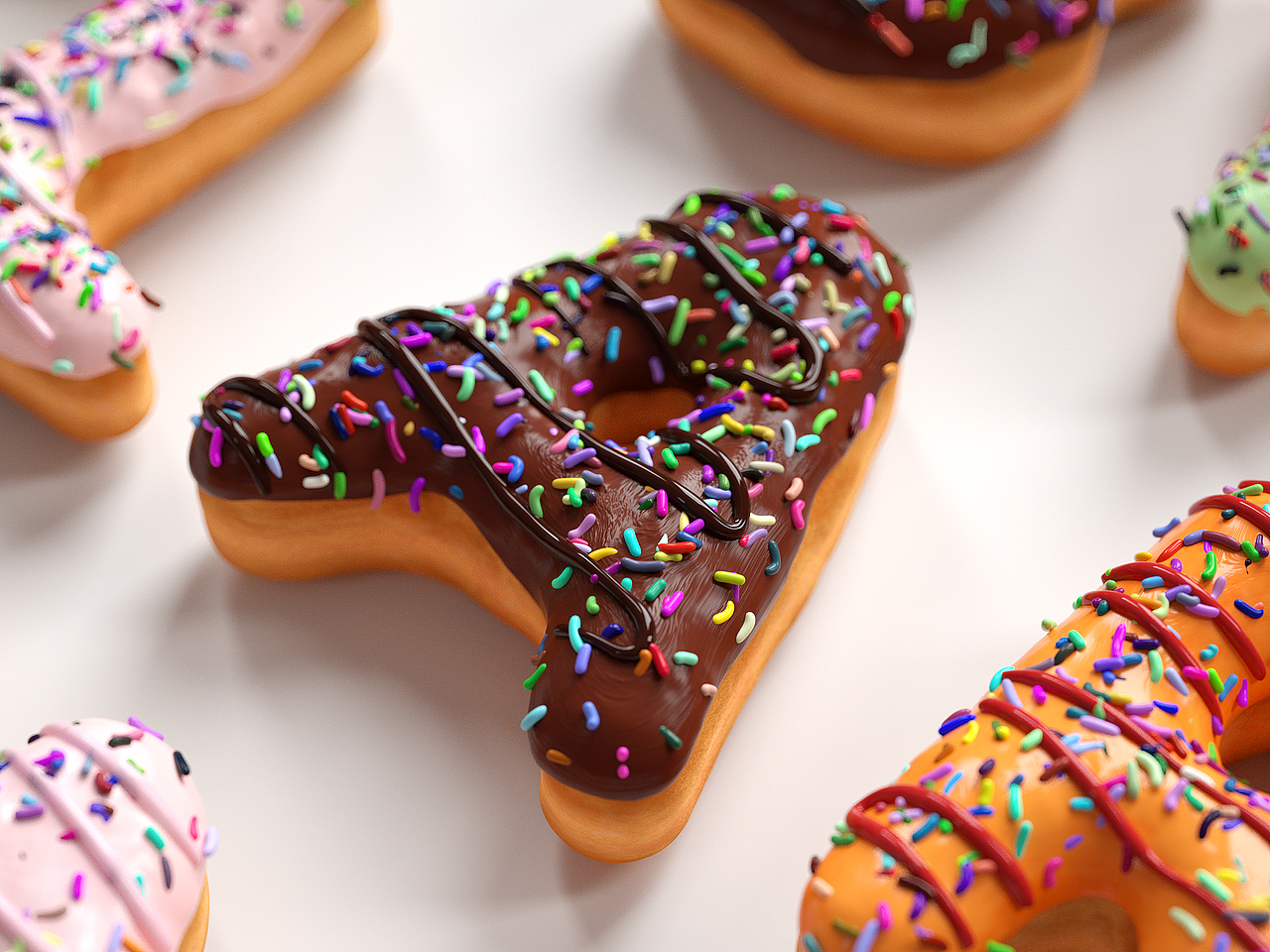 甜甜圈（图ZMjY0NDE1MDM2） - 其他三维 - 站酷设计师Clark居然被用了原创素材 - 站酷ZCOOL