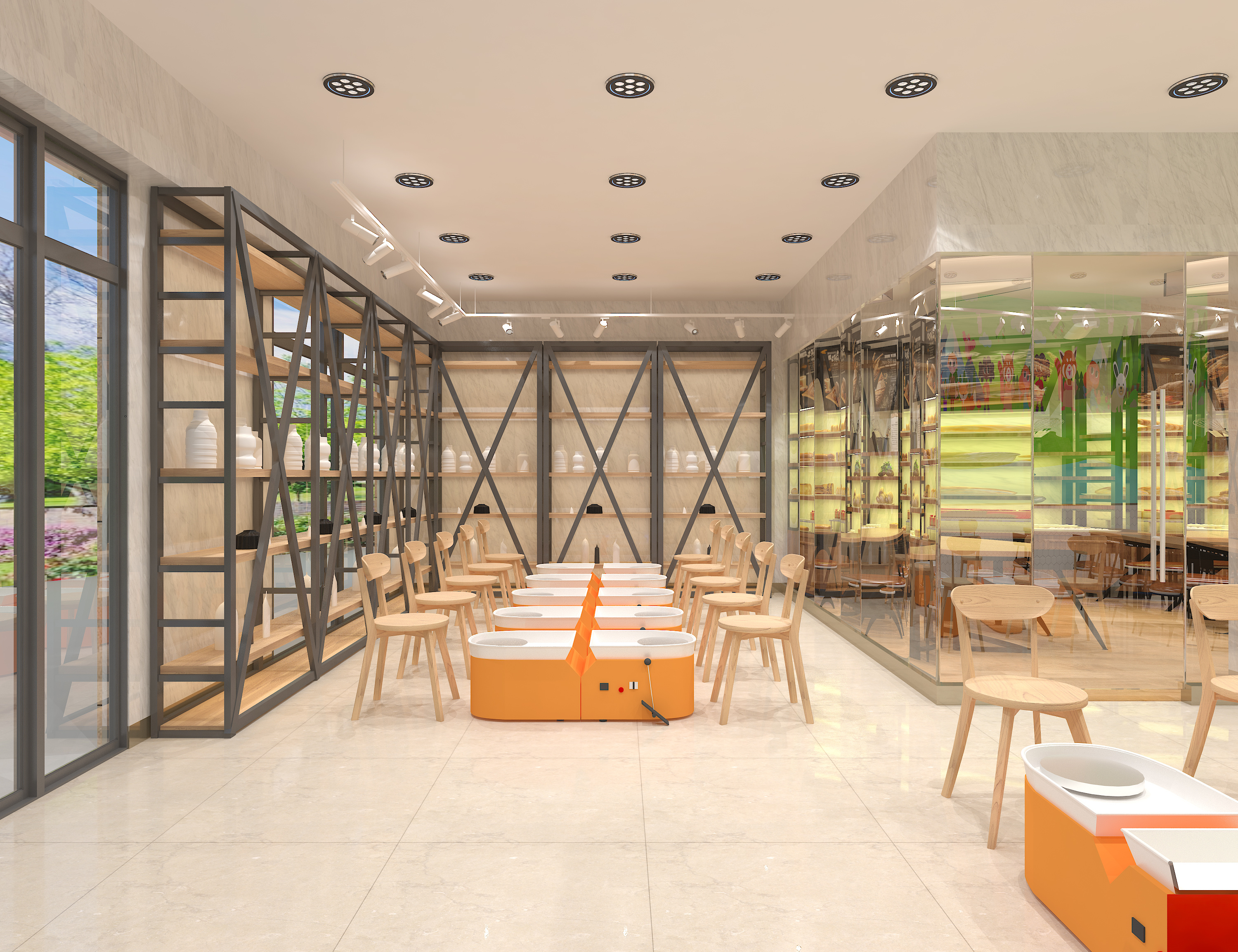 陶艺店装修,陶艺店面设计,陶艺店面效果图,陶艺店