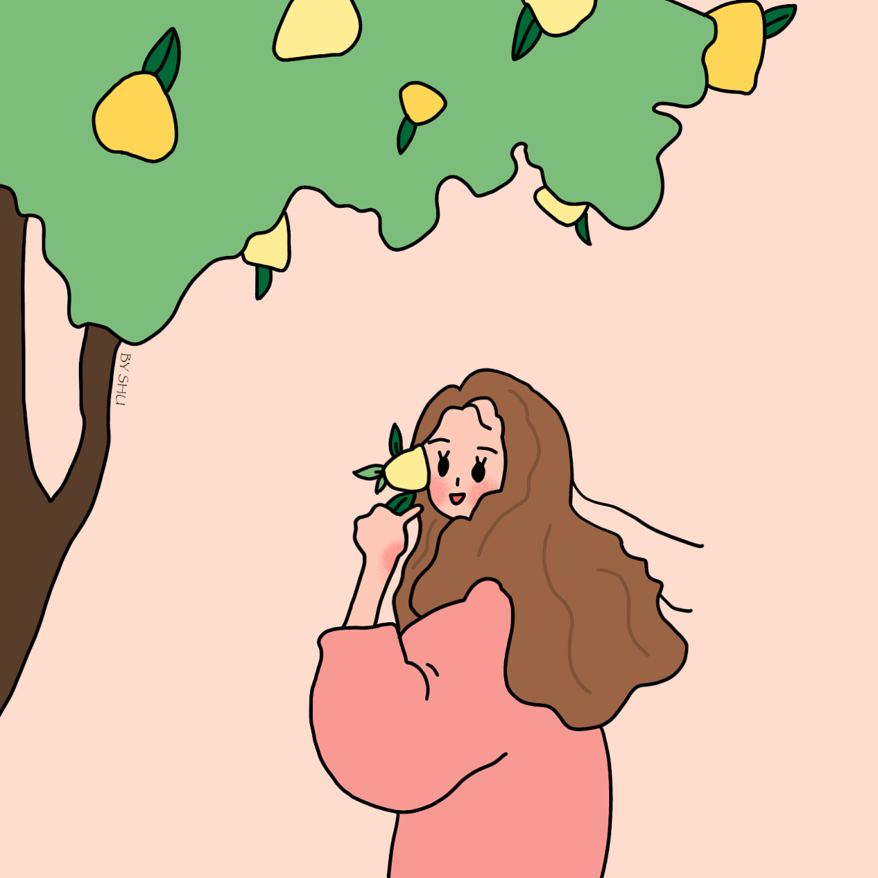 柠檬树上柠檬果