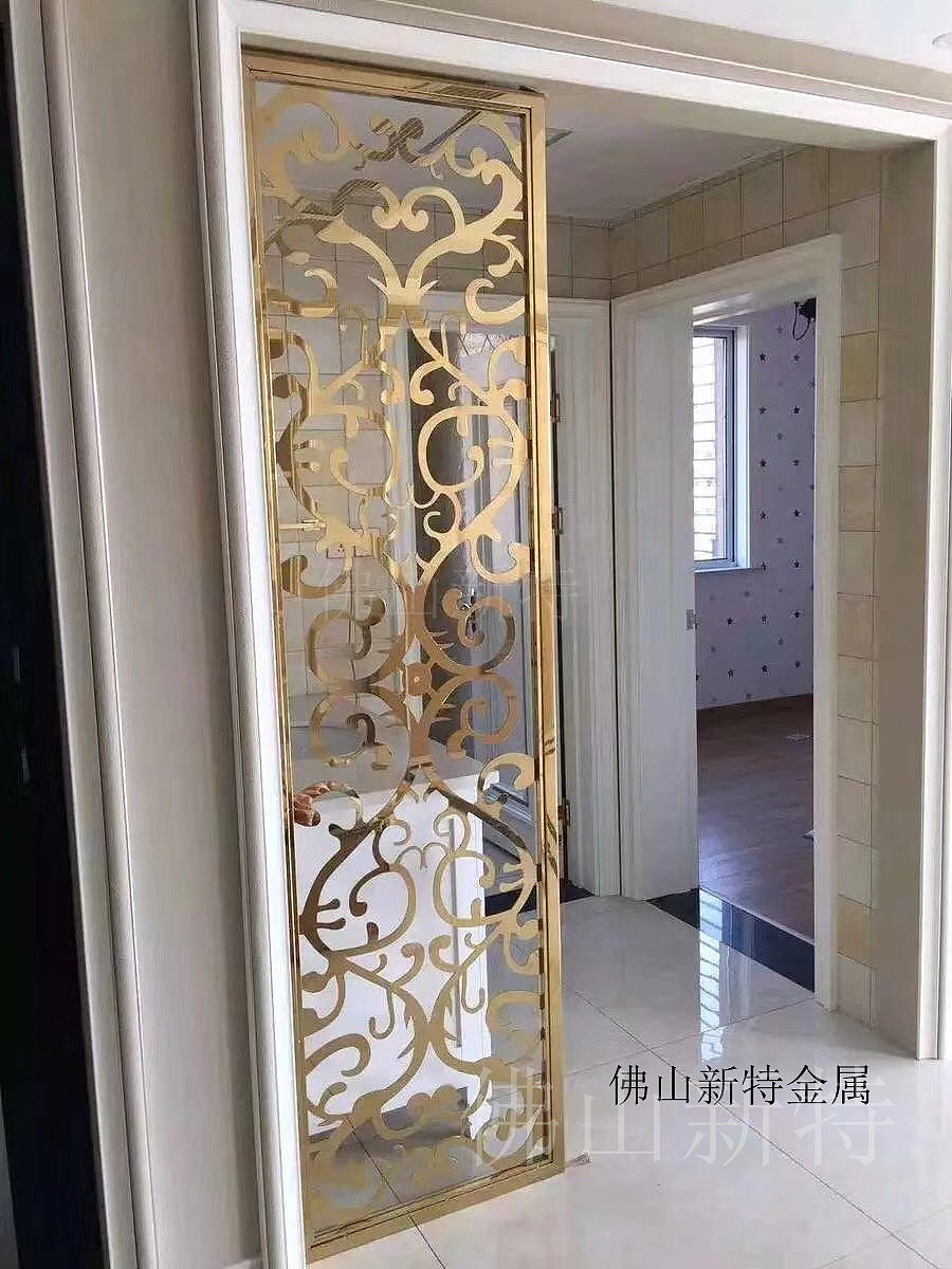 欧式家居镜光金色铝雕刻镂空屏风实例图（图ZMjA3MzI4OTYw） - 其他工业/产品 - 站酷设计师Z43926661原创素材 - 站酷ZCOOL