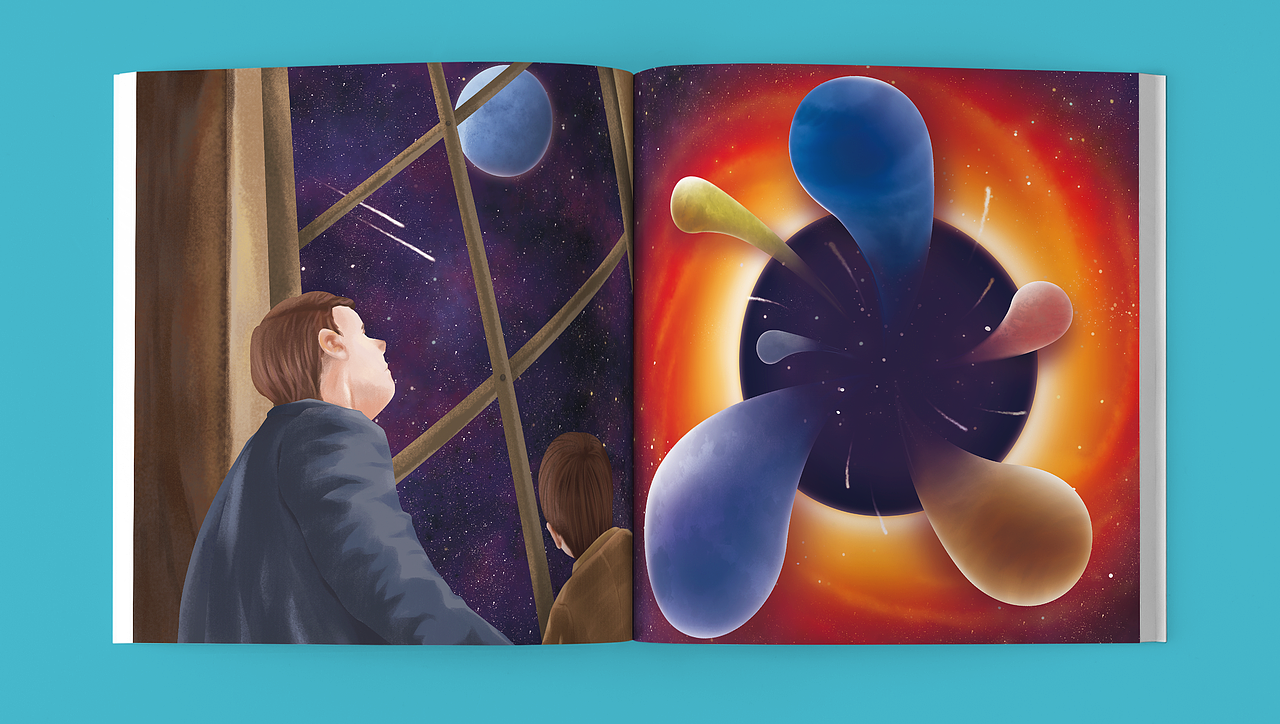 绘本《黑洞》|插画|儿童插画|抹茶猫meow_原创作品-站酷zcool