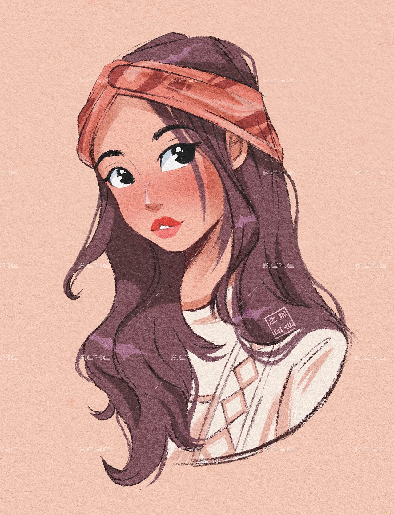 欧美风插画临摹