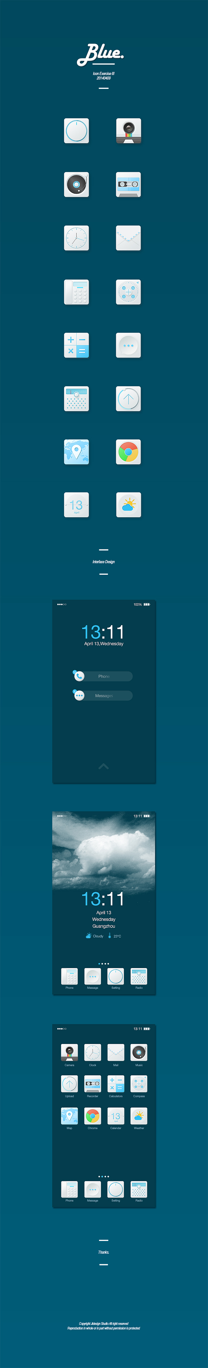 Blue （图标练习III）（图ZMTUzMzYwNTI=） - 图标 - 站酷设计师张小玮原创素材 - 站酷ZCOOL