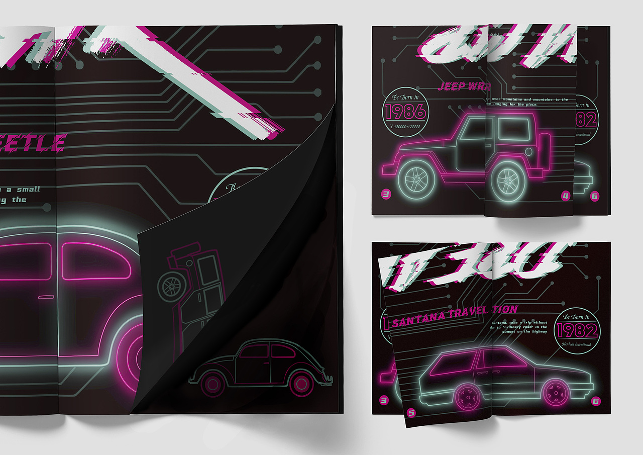 Zine小练习/赛博朋克/汽车