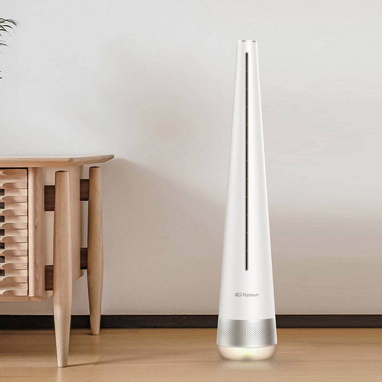 风扇整体为ABS塑料,具有无甲醛、耐高温、抗冲击、易打理的特点。其上部的出风口呈“I”型,有一定的摆动角度;中间是风扇的操作区域,可控制风扇的风速、风向、除菌净化等功能;下部是风扇的进风口。底座支持水平90度转向,可通过操控台和摇控器来操作。与传统风扇相比,无叶风扇最大的不同是无扇叶设计,这项设计特别适合有小孩儿的家庭使用。
<br>无叶风扇符合市场趋势,持续不断的气流使您感觉更自然,更凉爽,市场上将会有越来越多的风扇设计,并使该设计提高人们的生活质量.