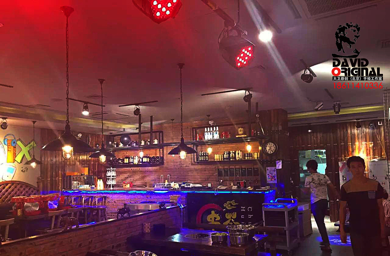 ◆◆北京涂鸦18611410336◆◆主题餐厅墙绘◆饭店墙画◆ktv墙绘◆墙体彩绘◆专业涂鸦团队（图ZMzExODU3ODQ=） - 新锐潮流插画 - 站酷设计师大卫原创手绘原创素材 - 站酷ZCOOL