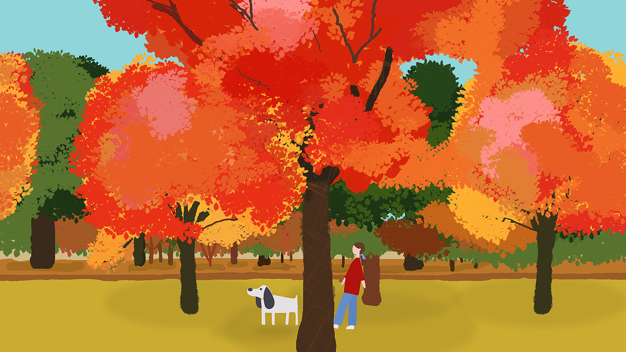 秋天 红叶插画（图ZMTczMDA5ODUy） - 创作习作 - 站酷设计师zhouzhou957原创素材 - 站酷ZCOOL