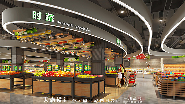 成都超市设计方案由广东天霸设计缔造融入独特文化元素