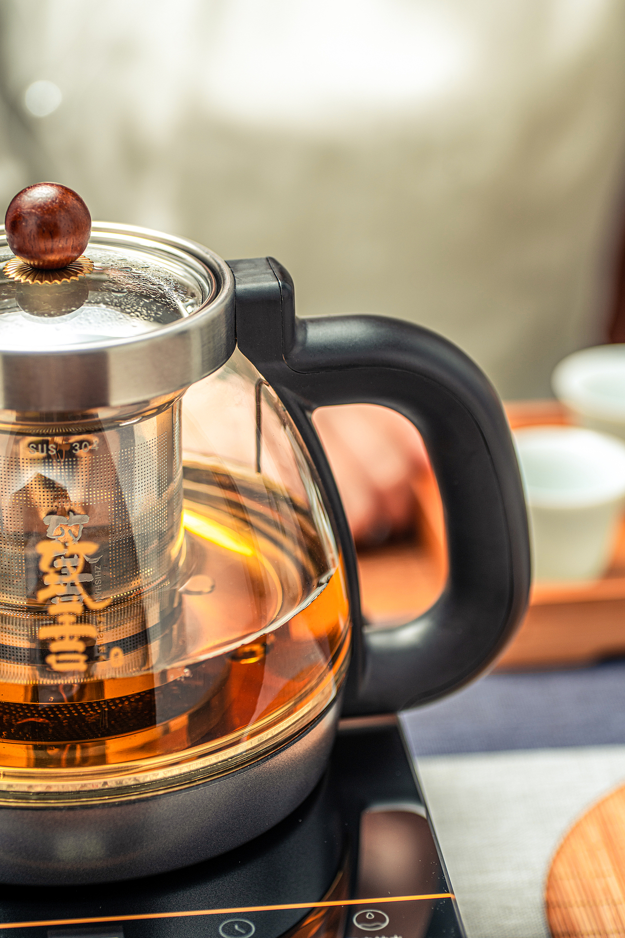 茶壶不锈钢加玻璃