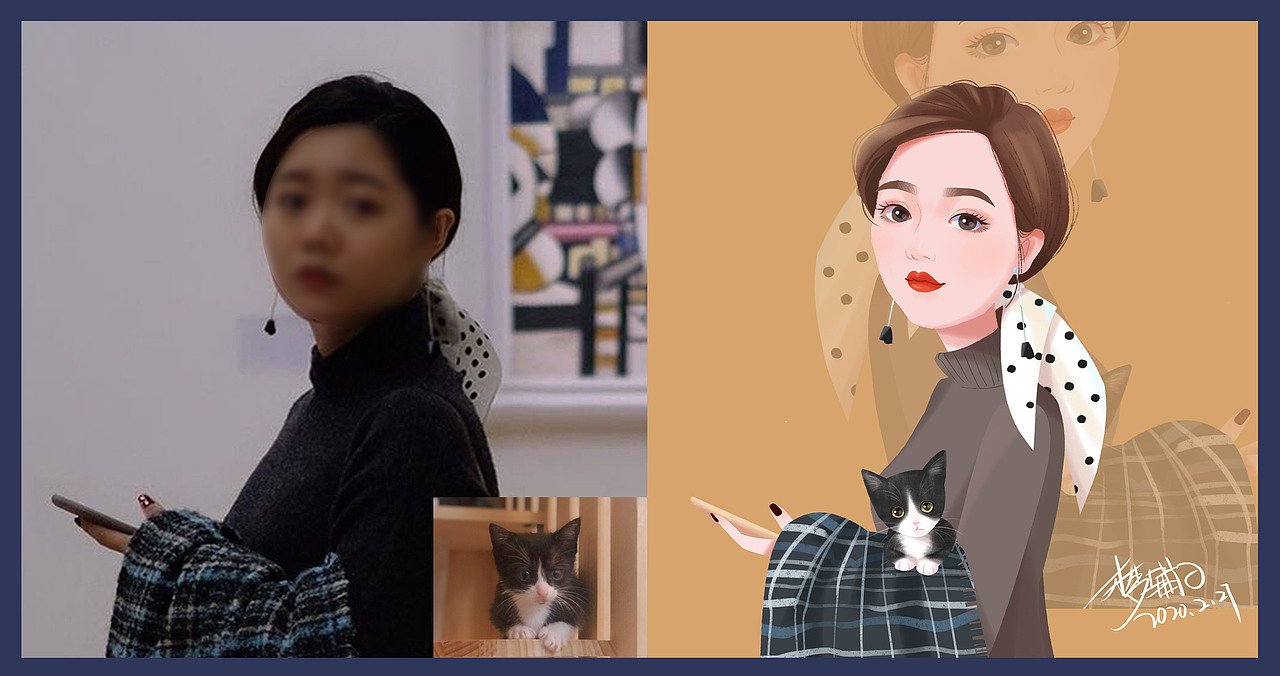 她和她的猫咪们（图ZMjA2NjgxOTky） - 艺术插画 - 站酷设计师梦铺子原创素材 - 站酷ZCOOL