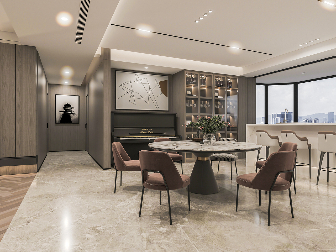 现代风格大平层（图ZMjM2NDQ3NDY0） - 家装设计 - 站酷设计师akey阿奇原创素材 - 站酷ZCOOL