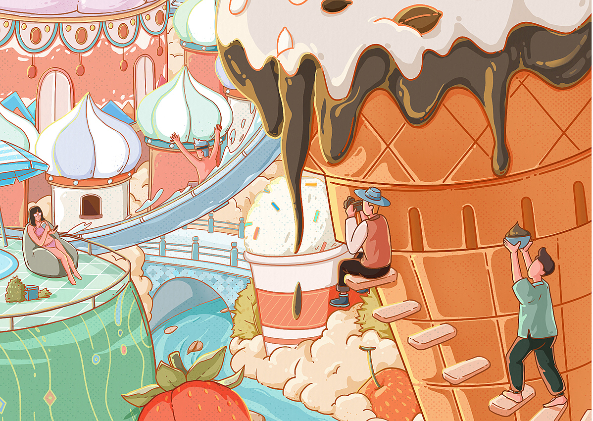 夏日炎炎 有你超甜（图ZMjU5ODM0MDIw） - 创作习作 - 站酷设计师油条BIBI原创素材 - 站酷ZCOOL