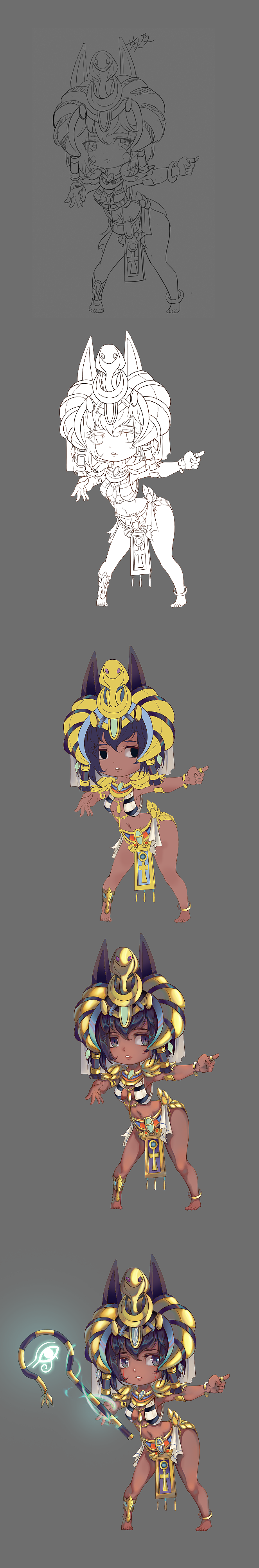 n年前画的埃及小艳后，觉得还是可爱的就发出来（图ZMjkxNzQ5OTM2） - 游戏原画 - 站酷设计师画画的柴只原创素材 - 站酷ZCOOL