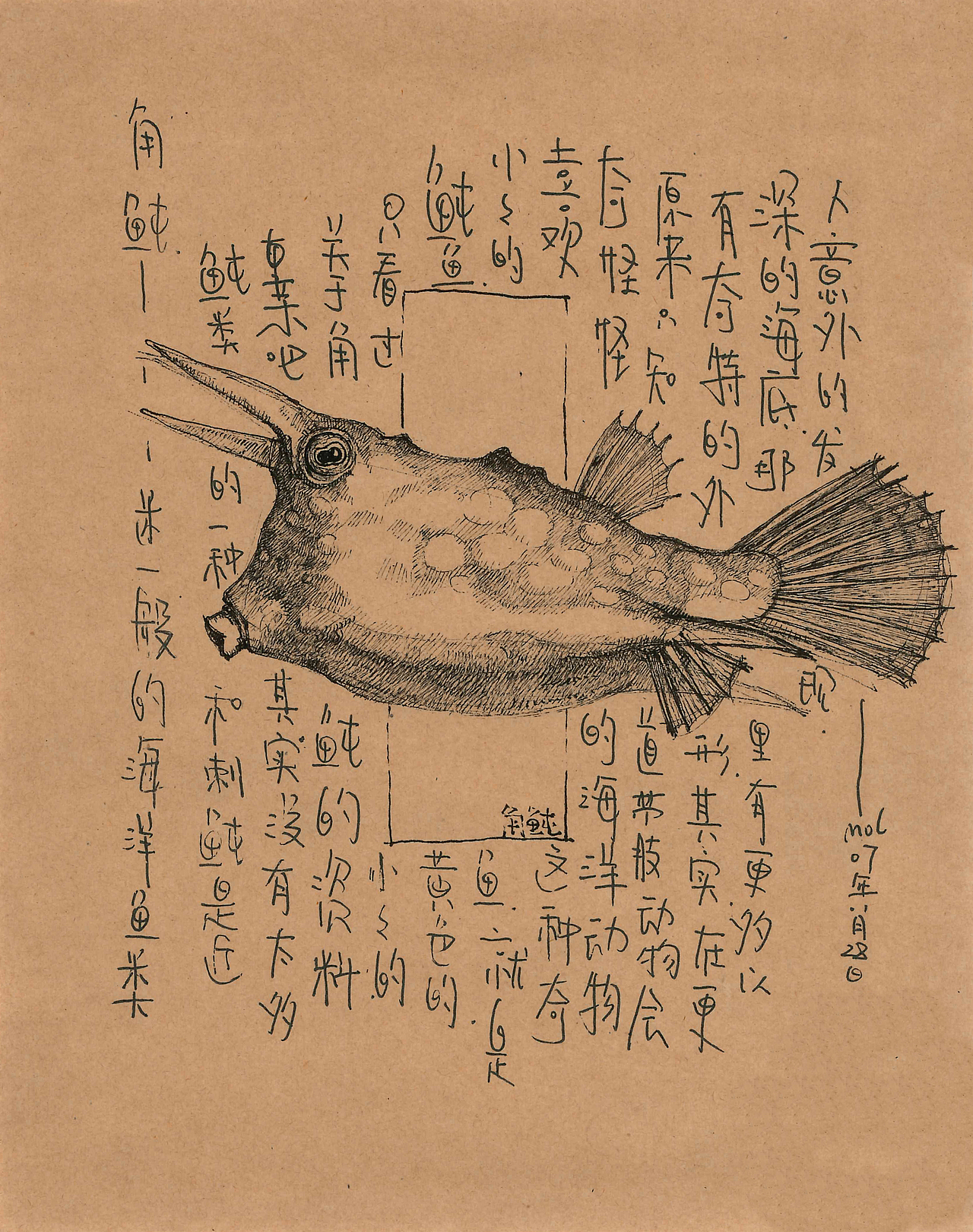 这个关于海鲜的插画手稿（四）（图ZMTM2MzkxMTA4） - 创作习作 - 站酷设计师daimol原创素材 - 站酷ZCOOL