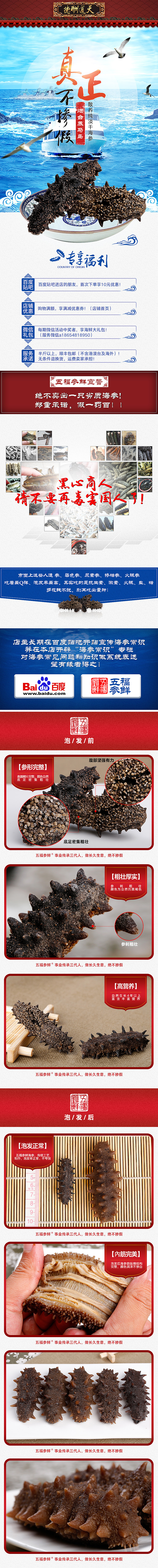 五福参鲜®--官方店淡干海参爆款详情页定制（图ZNjIyMzgyMjg=） - 电商 - 站酷设计师视觉传媒有限公司原创素材 - 站酷ZCOOL
